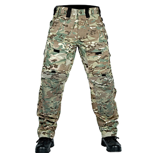 OEM Wholesale Elastic Waist Side Cargo Pants Khaki <b>Work</b> Loose High Quality Cotton Custom Baggy 6 Pocket Plain Dyed <b>Waterproof</b> - Product Image 1