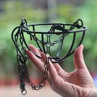 Panier suspendu en bois écologique avec crochets, support de pot de fleurs pour balcon, support de plante rond en bois