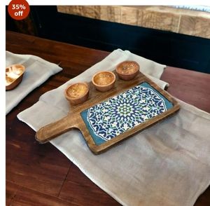 wooden enamel platter - Product Image 3