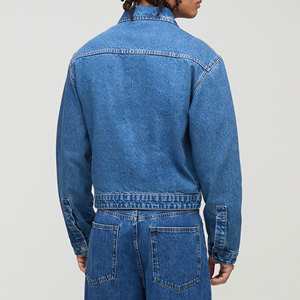 Quality Casual Embroidered Windproof Oversized Drop Shoulder Denim <b>Jeans</b> <b>Jacket</b> for Men Distressed <b>Black</b> 100% Cotton Winter - Product Image 5
