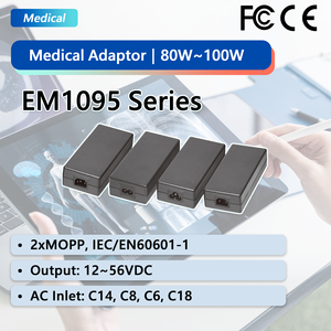 12 ~ 56V 80W 84W 90W 100W 7.5A MAX. Adaptateur d'alimentation de bureau AC/DC médical série EM1095 pour usage médical - Product Image 1