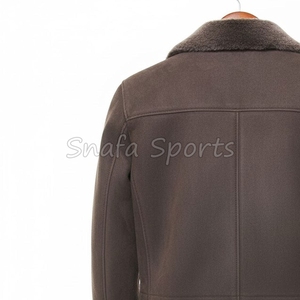 Nouvelle arrivée : veste en cuir shearling pour homme, fabrication OEM, sur mesure, en vente en gros, haute qualité, prix bas - Product Image 6
