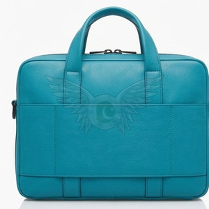 Modern Genuine Leather Durable Casual <b>Laptop</b> <b>Bag</b> Work Travel Personalized Branding Options Front Zip Pocket Shoulder Carry - Product Image 6