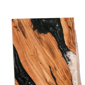 Tabla de Cortar de Resina Epoxi Blanca y Madera de Alta Calidad para Cocina, Tabla para Cortar Queso, Gran Venta - Product Image 4