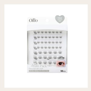 Faux cils magnétiques Ollio sans colle, lot multiple, transparents, fabriqués en Corée, extensions de cils pré-faits en éventail - Product Image 3