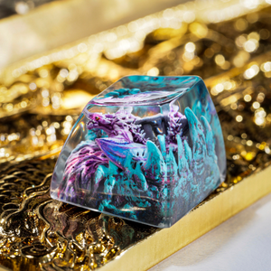 Teclas Místicas de Anime, Teclas Artesanales Personalizadas, Teclas Anime Lindas, Teclas Verdes, Juego de Teclas, Teclas de Resina - Product Image 4