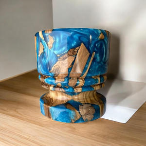 Brûleur d'encens arabe minimaliste moderne à double bol en résine époxy avec mouchetures pour Eid et diffuseur d'aromathérapie - Product Image 3