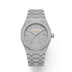 Relojes de Lujo de Diseño con Movimiento Mecánico Automático y Zafiro, Relojes con Incrustaciones de Moissanita VVS para Hombre, Venta al Por Mayor - Product Image 1