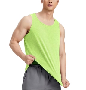 Débardeur de sport sans manches pour homme, couleur unie, décontracté, respirant, en polyester-coton écologique, style urbain, pour la gym et l'été - Product Image 1