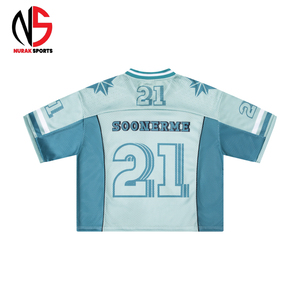 เสื้อฟุตบอลชายคุณภาพพรีเมียม เนื้อผ้าตาข่ายน้ำหนักเบา ระบายอากาศได้ดี ทรงบ็อกซี่ บริการ OEM สินค้าคุณภาพสูงสุด - Product Image 2