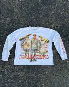 เสื้อยืดผ้าฝ้าย100% 2ชั้นสไตล์วินเทจซักได้สองชั้นพิมพ์ลาย DTG สำหรับผลิตตามสั่ง - Product Image 5