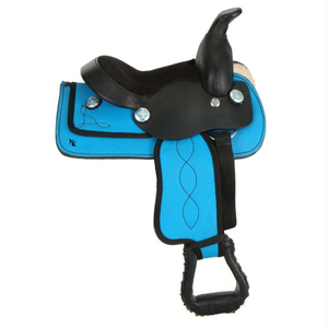 Selle de ranch western en cuir de vachette véritable, équipement d'équitation, fabricant, logo personnalisé, ensemble de matériel d'équitation tout-terrain, OEM - Product Image 1