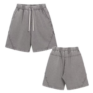 Shorts Bermuda Décontractés pour Hommes, Couleur Unie, Taille à Cordon, Coton Respirant, Poches, Taille Mi-Haute, Style Streetwear Tissé, OEM ODM - Product Image 2