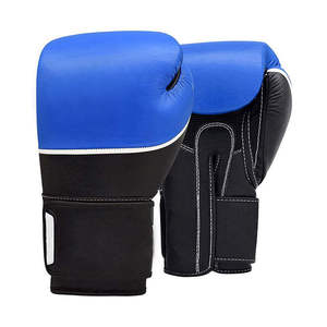 High Quality Custom Logo Breathable Customized Color <b>Hook</b> Loop Unisex Cowhide Leather Outdoor Sparring Design All Sports Gloves - Product Image 2