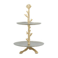 Support à gâteau en métal à 3 niveaux, support à gâteau de mariage, ensemble de supports à gâteau de luxe, supports à cupcakes pour gâteaux de mariage et événements
