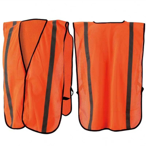Gilet de sécurité haute visibilité jaune et bleu, vêtements de travail réfléchissants unisexes, gilet utilitaire en polyester pour la construction industrielle - Product Image 3