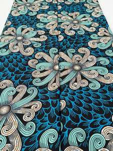 Tissu africain en coton de haute qualité, imprimé à la cire, Ankara, pour la confection de robes et la couture, avec des motifs d'inspiration marocaine - Product Image 3