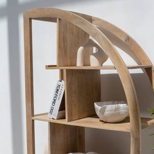 Étagères de bibliothèque en bois Vandana Merino Terra Moon, design moderne en bois massif, meubles de rangement - Product Image 4