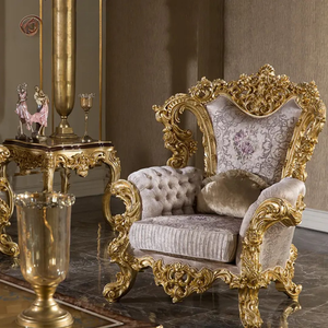 ชุดโซฟาห้องนั่งเล่นวิลล่าไม้มะฮอกกานีแท้สไตล์ฝรั่งเศสสุดหรู แกะสลักด้วยมือ หุ้มเบาะอย่างดี ผลิตในอินโดนีเซีย - Product Image 6