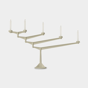 Elegant Matte <b>Black</b> 5 Arm Metal <b>Candelabra</b> With Powder Coating Finish Modern Industrial Design For Luxury Home Decor & Events - Product Image 3