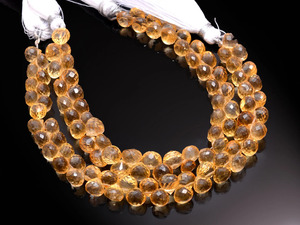 Cuentas facetadas de citrino AAA+ de 6mm-7mm, cuentas briolette en forma de cebolla, citrino natural, piedra semipreciosa, cuentas sueltas elegantes para suministros de joyería. - Product Image 3