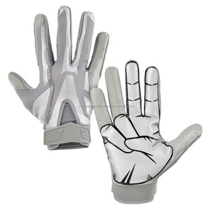 Custom Professional American Football Gloves High Tack Silicone Grip Receiver Gloves Receiver Gloves - Product Image 1