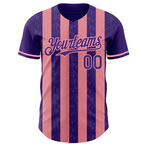 Camiseta de béisbol para hombre, ropa deportiva, uniforme, top de poliéster tejido, de secado rápido, transpirable, personalizable para equipo, con botones. - Product Image 1