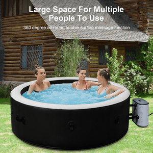 Jacuzzi Portátil Grande para Exteriores, para 5-6 Personas, con 150 Chorros de Aire y Cubierta Térmica, Funciones de Masaje, para Patio y Jardín - Product Image 5