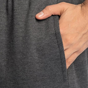 Pantalon de jogging décontracté en coton gris foncé avec taille élastique et poches latérales, idéal pour l'automne - Product Image 5
