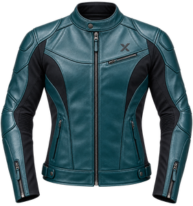Blouson de moto en cuir extensible |   Teal, noir, bordeaux, camel |   Fabricant OEM ODM |   Qualité de conception haut de gamme |   Vêtements de course | - Product Image 1
