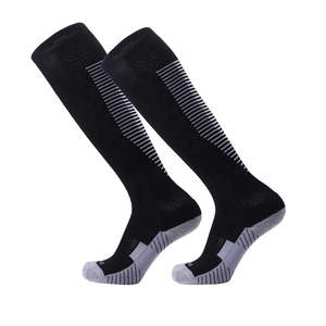Custom Logo Men's Slim Fit <b>Socks</b> Breathable Men High Football <b>Socks</b> Sports <b>Socks</b> Non-Slip Towel Bottom White <b>Black</b> Polyester - Product Image 4