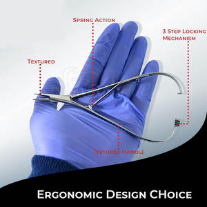 Herramienta de Sutura Quirúrgica, Porta Agujas Mathieu, Grado Médico, Reutilizable, Acero Inoxidable, Manual - Product Image 5