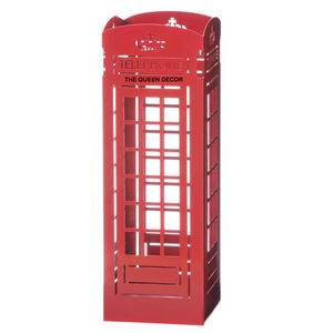 Paraguas Decorativos de Metal con Forma Cuadrada, Acabado Rojo, Diseño de Cabina Telefónica, Artículos para el Hogar, Protección contra la Lluvia - Product Image 1
