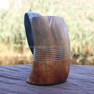 Cornes à boire viking de style animal polies de haute qualité, mugs à bière artisanaux originaux, tasses en corne uniques pour la décoration de la maison - Product Image 3