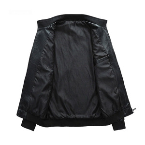 Chaqueta de Cuero de Alta Calidad para Hombre, Chaqueta de Cuero Punk con Cuello Alto a la Moda - Product Image 3