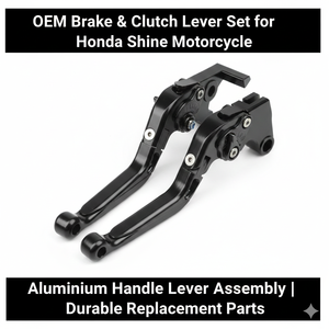 Ensemble de leviers de frein et d'embrayage OEM pour moto Honda Shine |   Ensemble de levier de commande en aluminium |   Pièces de rechange durables - Product Image 2