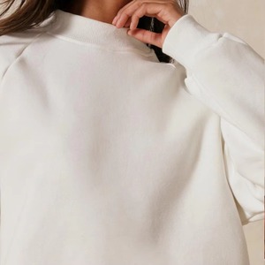 Custom Logo Women's Soft Cotton Terry Crew Neck Streetwear Embroidered <b>Jumper</b> Oversized <b>Pullover</b> Long Eco-Friendly Sweatshirt - Product Image 3