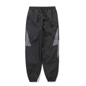 <b>Men's</b> Gray Woolen Elastic Waist Drawstring Acid Wash Vintage Sweatpants Casual Lightweight Joggers with Side Stripe Autumn Style - Product Image 6