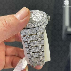 Reloj de Lujo para Hombre, Diseño Cuadrado de Acero Inoxidable de 40 mm, Movimiento Mecánico Analógico, Bisel con Diamantes, Botón de Presión Oculto - Product Image 2