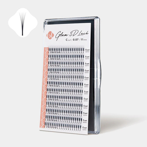 [Private Label] Ciglia Finte Premium Coreane PBT Premade Fans Glam W 0.07 Ingrosso (Curvatura B,C,J,D) (Mix 8-14mm) Ciglia Singole Morbide - Product Image 1