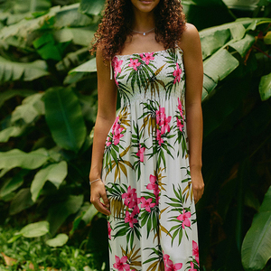 Conjunto de Ropa Personalizada de Estilo Tropical Hawaiano para Parejas, Fabricantes de Vestidos Elegantes sin Mangas para Mujer y Camisas con Cuello Abierto - Product Image 3