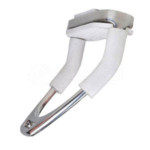 Estribos de acero inoxidable con almohadilla de goma blanca, equipo de equitación, estribos con almohadilla de goma blanca para montar a caballo - Product Image 3