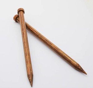 Aiguilles à tricoter en bois de qualité supérieure à pointe unique – Aiguilles à tricoter droites et lisses avec extrémités à bouton pour le tricot à la main et les travaux manuels - Product Image 3