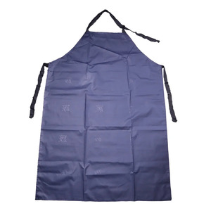 Delantal de mezclilla con cintura ajustable para cocinar, uso diario, estilo sencillo, tela tejida, diseño con un solo bolsillo - Product Image 4
