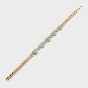 Customized Round Shape Moissanite Diamond Bracelet Bezel Setting 18K Yellow Gold Diamond Bracelet for Both Men and Women - Product Image 3