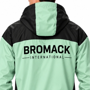 Chaqueta Cortavientos con Capucha para Hombre, Diseño Premium de Bloques de Color, Dos Tonos, Cremallera Completa, Bolsillos Laterales con Cremallera - Product Image 4