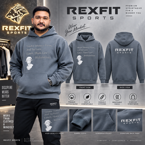 Men's Winter <b>Grey</b> Washed Pullover Hoodie Graphic Heavyweight Fleece Oversized Streetwear <b>Sweatshirt</b> Custom OEM Wholesale Apparel - Product Image 3