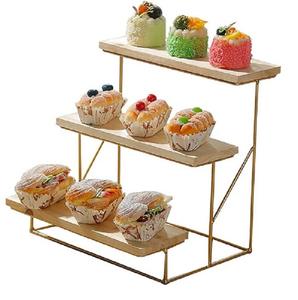 Support à gâteau en métal galvanisé fait main, écologique, à un seul niveau, pour la décoration de table de mariage et la présentation de desserts - Product Image 3