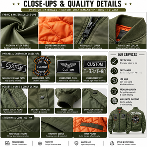 Custom Bomber <b>Jacket</b> Varsity <b>Jacket</b> <b>Lightweight</b> Streetwear OEM ODM Private Label Embroidered Team Wear Wholesale Manufacturer - Product Image 4