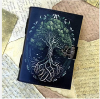 NEW ERA Vente en gros Journal en cuir fait main, gaufré Arbre de Vie Celtique, reliure cousue, couverture rigide, haute qualité, bord festonné vintage